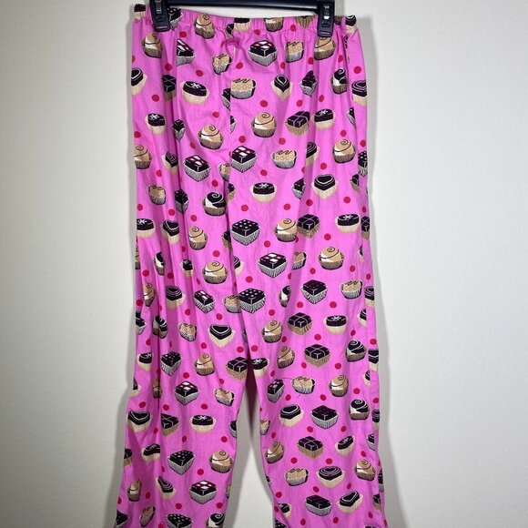 La Senza Pink Sweet Treat Print Button-up PJ Set Medium 100% Cotton! - Picture 5 of 7